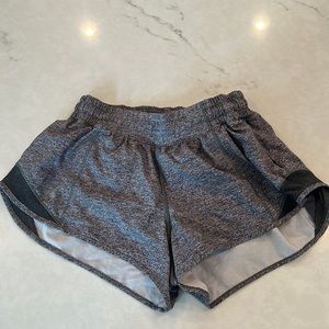 Heather Lux grey low-rise 2.5 inseam shorts